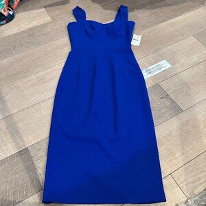 DRESS THE POPULATION WOMENS XS NEW ELECTRIC BLUE DRESS STUNNING